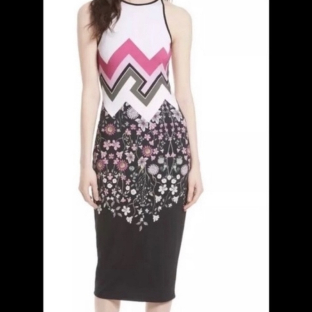 Ted Baker Seenaa Print Jersey Dress Sleeveless